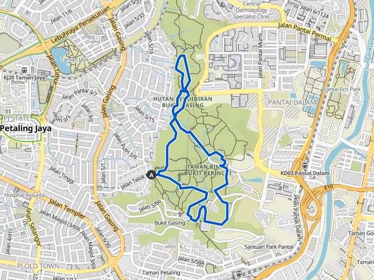 Bukit Gasing Hindu Temple, suspension bridge, stone hut, suspension